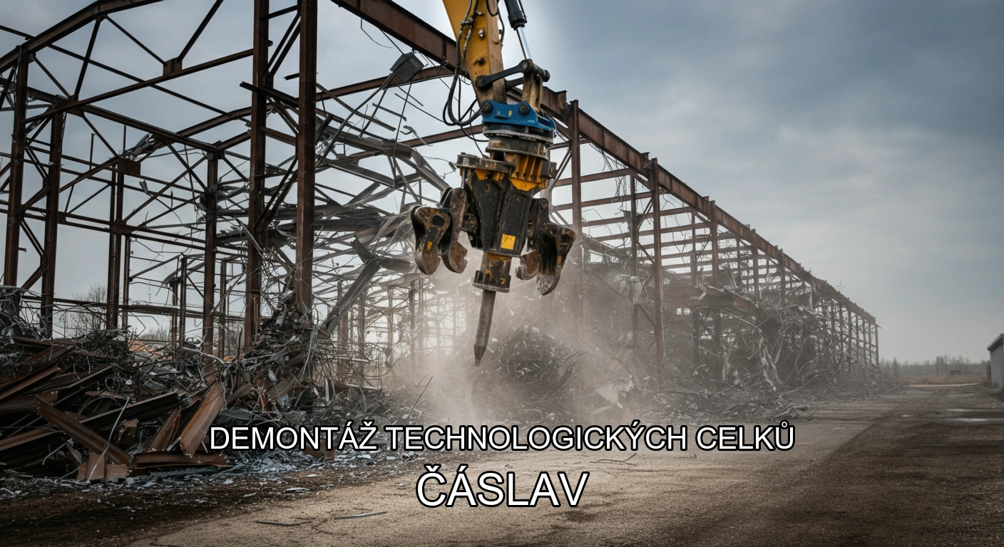 Demontáž technologických celků a hal Čáslav