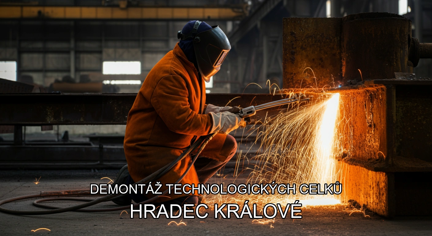 Demontáž technologických celků a hal Hradec Králové