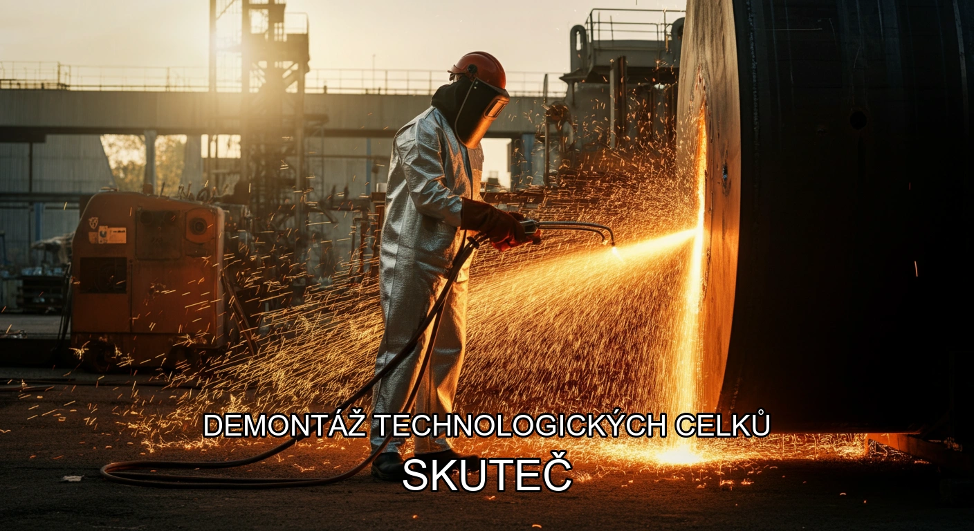 Demontáž technologických celků a hal Skuteč
