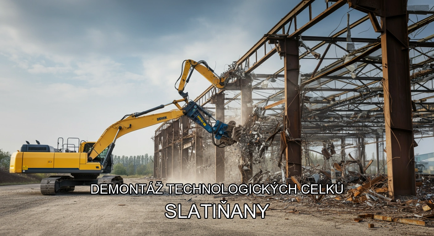 Demontáž technologických celků a hal Slatiňany